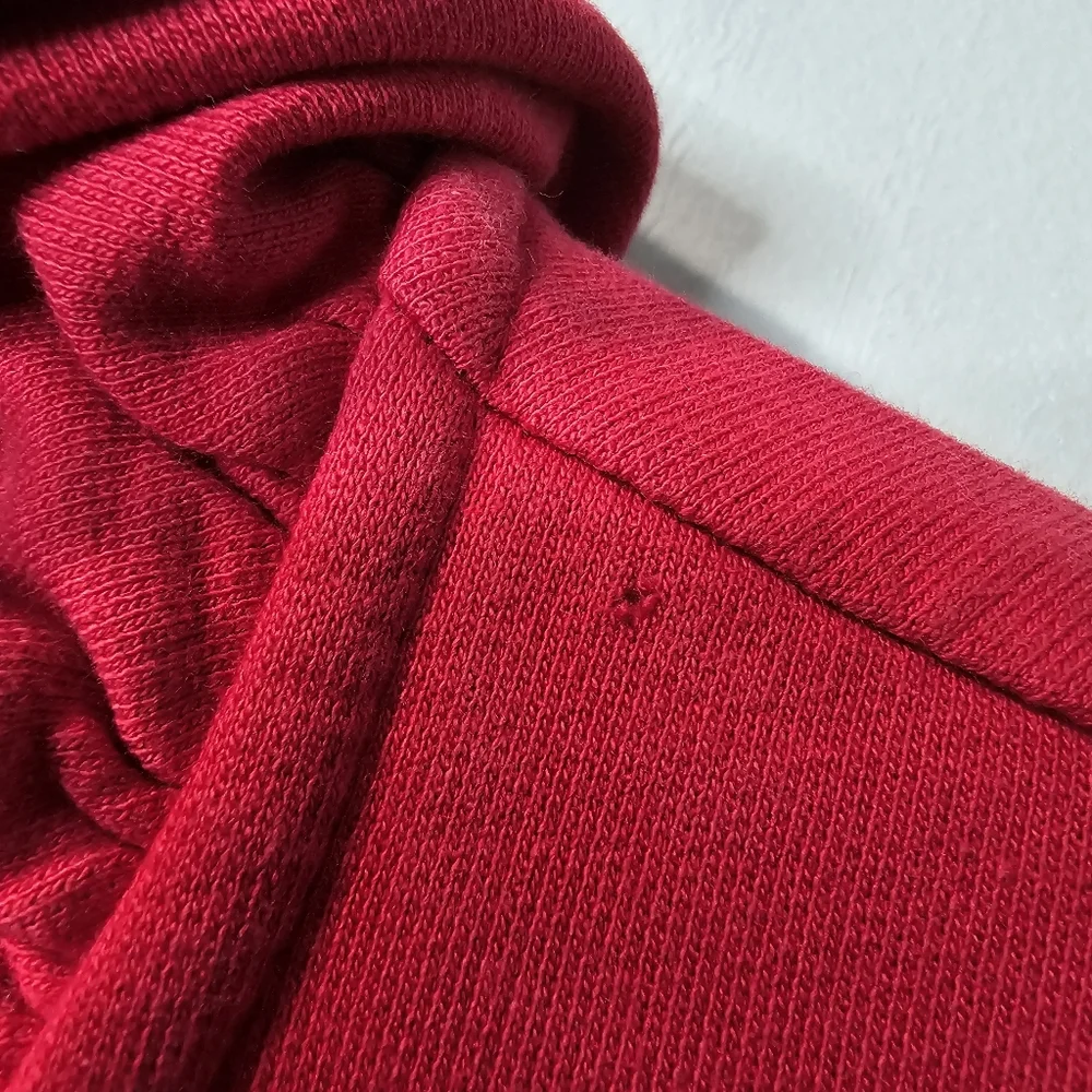 Prarie Underground USA Red Organic Cotton Lagenlook Cloak Long Hoodie Size S - Picture 2 of 3